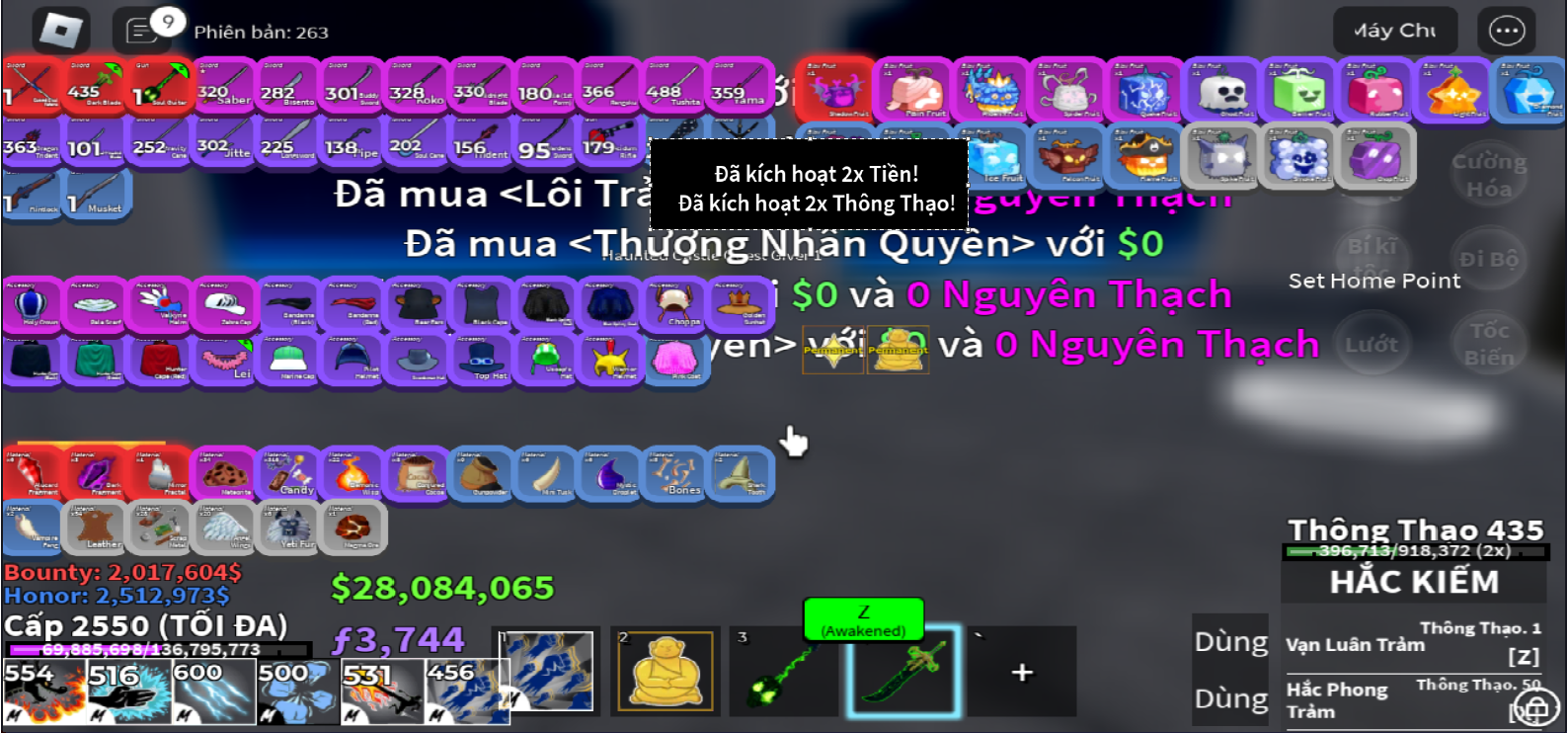 Acc BloxFruit: Max Level + Buddha Vĩnh Viễn + Light Vĩnh Viễn... - Mã #59886676
