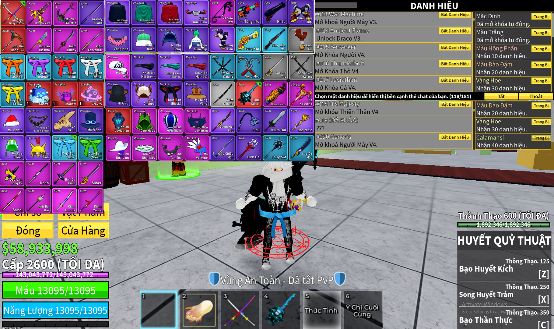 Acc 5 Tộc V4 + draco v3 + max LEVEL - Mã #65381584