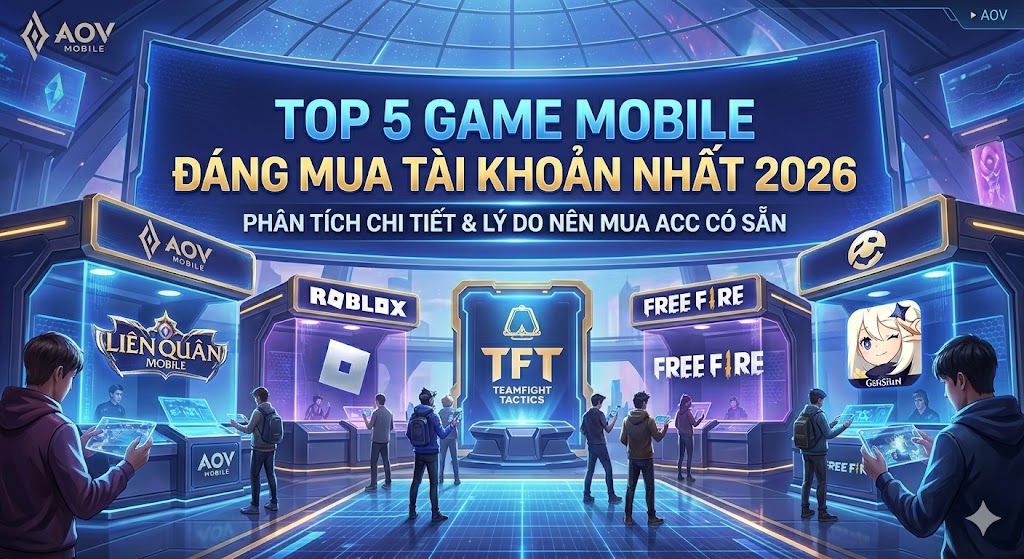Top 5 game mobile đáng mua tài khoản nhất 2026