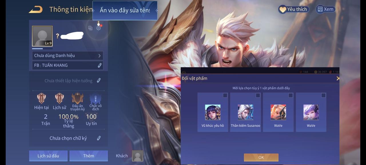 Tuỳ chọn skin SS - Mã #28954456