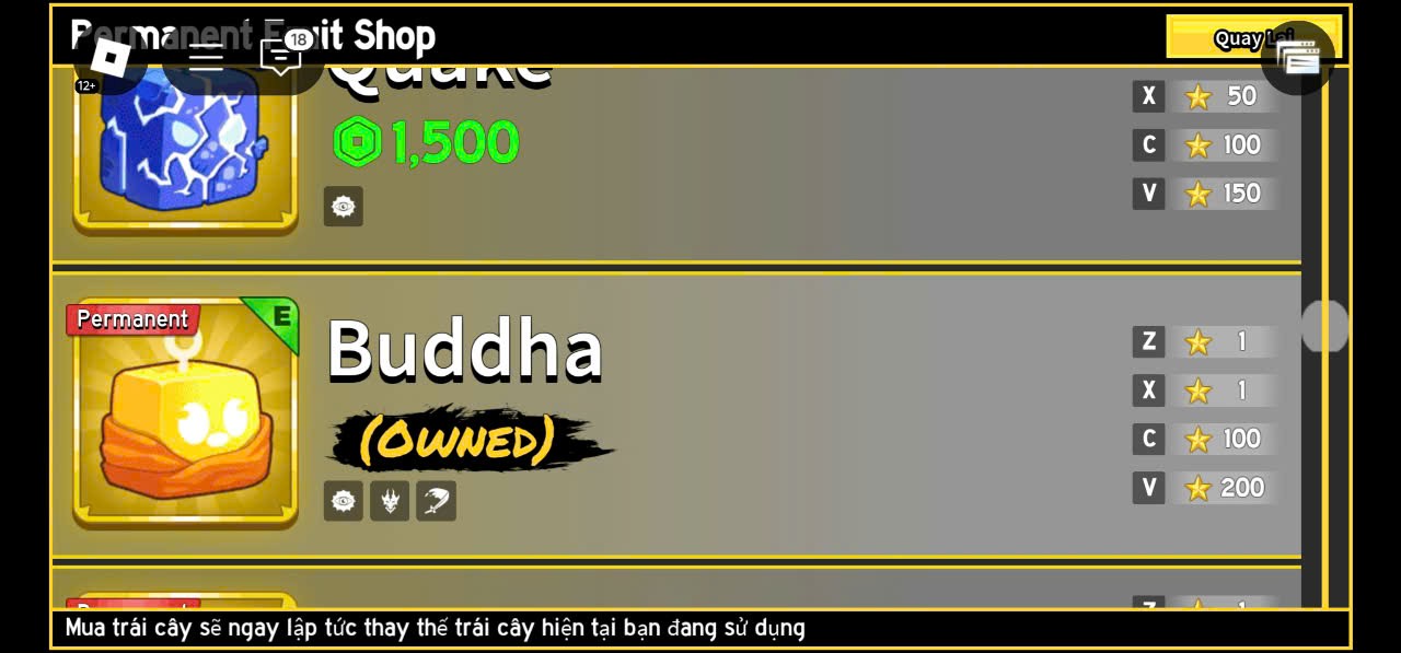 Acc có buddha, blade, spin, rocket - Mã #69367145